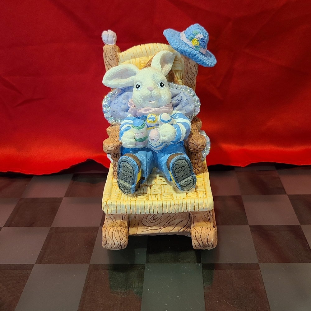 Bunny Rabbit Rocking Chair Decor for sale - Picture 6 of 15
